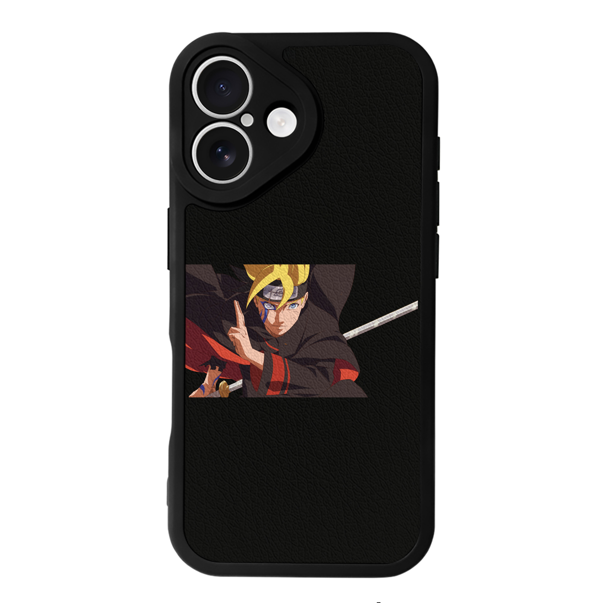 （画像用） NARUTO -ナルト- うずまき ボルト Uzumaki Boruto 【iPhone 16シリーズ対応】シリコンスマホケース（レザー調） 材質：シリコン
